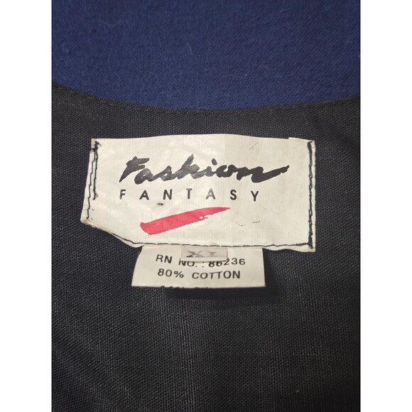 Vintage USA American Flag Sequin Beaded Vest Size XL Snap Front C20.1 - Picture 6 of 8